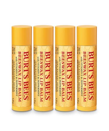 Burt's Bees Holiday Gift Set - 4 Classic Beeswax Lip Balms for Stocking Stuffers - Buy Online on SooperMarket.com