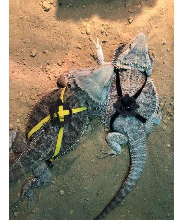 Soft Suede Adjustable Reptile Lizard Harness Leash Adjustable Light Soft Fashion (Yellow) - Buy Online on SooperMarket.com