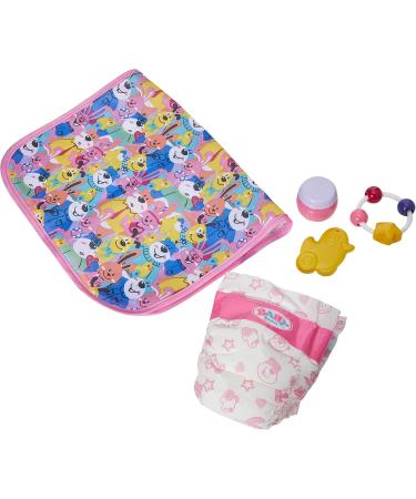 Zapf Creation BABY born Diaper Bag - Adjustable Strap Changing Mat Diaper & Accessories - Pink - Buy Online on SooperMarket.com