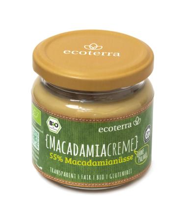 ecoterra organic macadamia cream | 55% macadamia nuts | spread | gourmet | gluten-free | fair trade