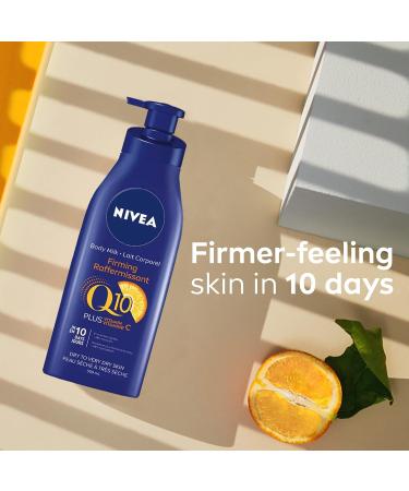 NIVEA Q10+ Firming Body Lotion | With 2 antioxidants : Q10 coenzyme + Vitamin C for healthy looking skin | Quick Absorbing | Firmer Feeling Skin in 10 Days | For Dry to Very Dry Skin - Buy Online on SooperMarket.com