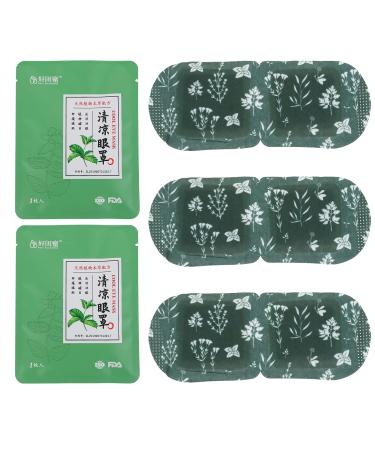 Healifty 5Pcs Steam Eye Masks Chinese Medicine Wormwood Relieve Eye Fatigue for Puffy Eyes Disposable Moist Heating Compress Pads (Green)