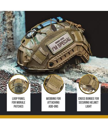 OneTigris Helmet Cover ZKB05 No Helmet  Camouflage Cover for Ops-Core Fast PJ Helmet in Size M/L & OneTigris PJ/MH Helmet in Size M/L Multicam - Buy Online on SooperMarket.com