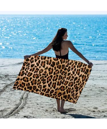 Oversized Cheetah Print Beach Towel - Lightweight Microfiber, Quick Dry 30X60 Towel for Women - Multipurpose Sand Free Towel for Pool, Bath, Yoga, and Swim - Leopard Cheetah Gifts - Buy Online on SooperMarket.com