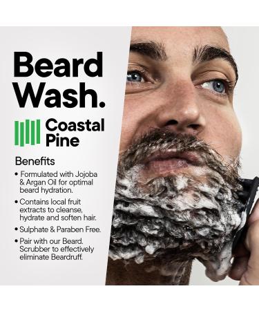 Tooletries Hydrating Men's Beard Wash - Coastal Pine Scent | Sulfate & Paraben Free | Moisturizing with Jojoba & Argan Oil - 5.1 fl oz - Buy Online on SooperMarket.com