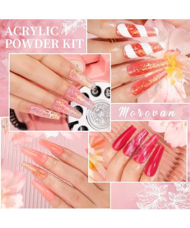 Morovan Acrylic Nail Kit with Drill - 12 Colors Acrylic Powder Set with UV Light - Professional Nail Extension Starter Kit for Home Nail Art - Buy Online on SooperMarket.com