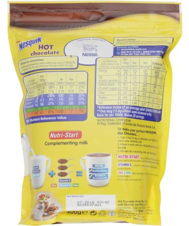 Nesquik Hot Chocolate 400 g (Pack of 3) - Buy Online on SooperMarket.com