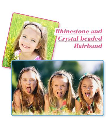 Rhinestone Teeth Comb Headbands - 8 Piece Set | Crystal Wave Headband for Women and Girls - Non-Slip Hair Accessories - Buy Online on SooperMarket.com