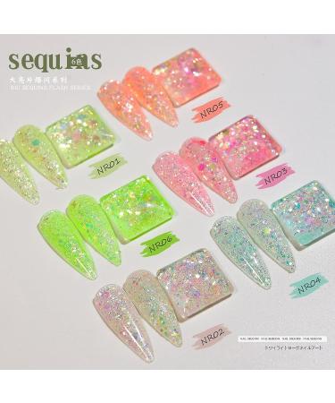 6 Box Nail Sequins Fine Glitter for Acrylic & Resin Nails - Holographic & Chunky Glitters (Pattern 4) - Buy Online on SooperMarket.com