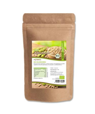 Mynatura bio soybeans i soy i beans i natural product i dried soybean i untreated i organic quality i bag (1000g) 1 kg (1 Pack)