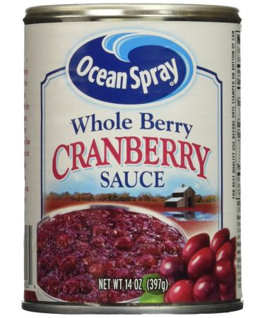 Ocean Spray Whole Berry Cranberry Sauce 14 Oz (Pack of 6)