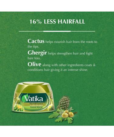 Vatika Naturals Hair Fall Control Styling Cream - Natural Cactus Ghergir & Olive Extracts - 140ml | Nourishing Hair Care - Buy Online on SooperMarket.com