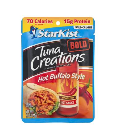 StarKist Tuna Creations BOLD Hot Buffalo Style, 2.6 Oz, Pack of 12 Hot Buffalo Style 2.6 Ounce (Pack of 12)