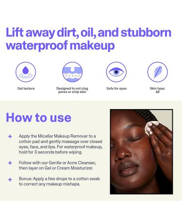Buy Curology Micellar Water Makeup Remover - Waterproof Cleansing Water for Face & Eyes Gentle & Hydrating 8.5 fl oz - International Shipping - Buy Online on SooperMarket.com