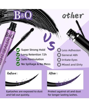 Lash Seal 10ml - Waterproof Overnighter Lash Sealer for Cluster & Eyelash Extensions | Long Lasting Bond & Lock - Black Seal - Buy Online on SooperMarket.com