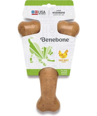 Benebone Wishbone Dog Chew Toy for Aggressive Chewers - Real Chicken Flavor | Large Size - International Shipping Available - Buy Online on SooperMarket.com