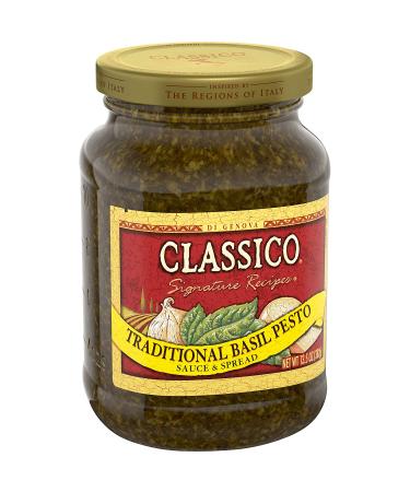 Classico Traditional Basil Pesto Sauce & Spread - 13.5 oz Jar - Buy Online on SooperMarket.com