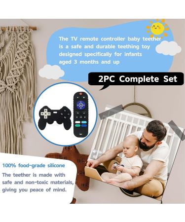 BigSpinach Black Teething Video Game Control Toy Teether for Baby - Remote Control Design - Buy Online on SooperMarket.com