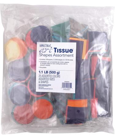 Spectra Bleeding Tissue Shapes Assortment - 25 Colors, Assorted Sizes & Shapes - 1.1 lbs - Buy Online on SooperMarket.com
