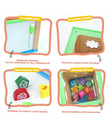 6-in-1 Wooden Motor Cube Activity Center for Toddlers - Pearl Labyrinth & Shape Sorting Toy for Kids Age 1-3 - Buy Online on SooperMarket.com