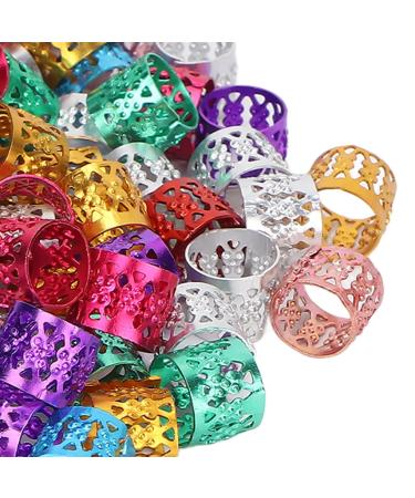 100PC Dreadlocks Pearls - Colorful Aluminum Hair Braid Decorations & Jewelry Accessories for Stylish Hairstyles - Buy Online on SooperMarket.com