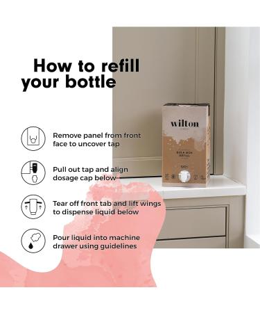 Wilton London Jasmine Fabric Conditioner Refill - 160 Washes | Plant-based & Biodegradable | 100% Recyclable | Essential Oils | 4L - Buy Online on SooperMarket.com