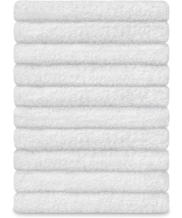 DecorRack 10 Pack 100% Cotton Wash Cloth 12x12 Inch Ultra Absorbent White Washcloths - Luxury Soft & Machine Washable (10 Pack) - Buy Online on SooperMarket.com