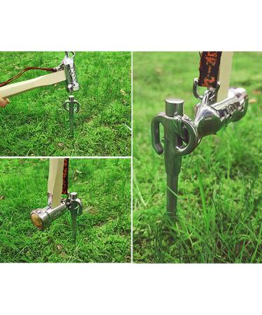 Durable Stainless Steel Dog Mooring Stake | Strong & Reliable for Yard Camping & Beach - Buy Online on SooperMarket.com