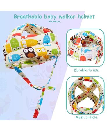 Baby Toddler Safety Helmet Set with Knee Pads and Socks - Soccer Owl Design - Buy Online on SooperMarket.com