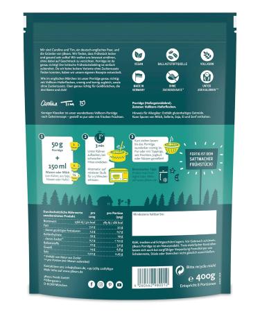 3bears Classic Porridge 400g - Healthy Quick Breakfast | International Shipping Available - Buy Online on SooperMarket.com