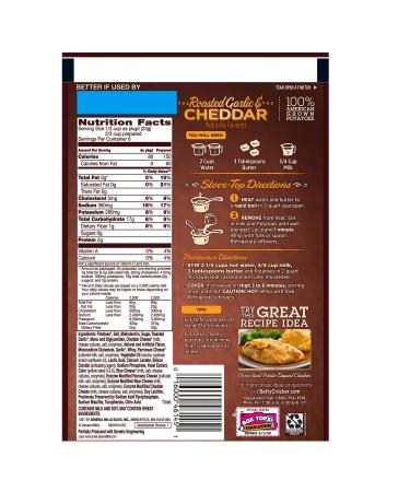 Betty Crocker Roasted Garlic & Cheddar Potatoes 4.7 oz Pouch (Pack of 7) - Delicious Instant Potatoes - Buy Online on SooperMarket.com