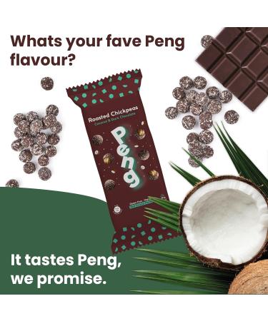 Peng Roasted Chickpeas Snack (6 x 30g) - Coconut Flavor | High Protein Plant-Based Double Roasted Snack - Buy Online on SooperMarket.com