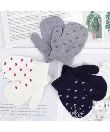 Kids Winter Warm Knitted Dinosaur Paw Star Mittens for 1-4 Year Olds - Buy Online on SooperMarket.com