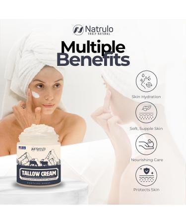 Beef Tallow Cream | All Natural Grass Fed Balm for Eczema & Dry Skin | Moisturizing Face & Body Lotion Made in USA - Buy Online on SooperMarket.com