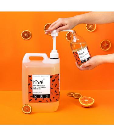 Miniml Eco Multi-Surface Cleaner 5L Refill - Blood Orange Scented | Natural Plant-Based, Vegan & Cruelty-Free Formula | For All Surfaces, Floors, Walls, Glass, Kitchen, Bathroom - Buy Online on SooperMarket.com