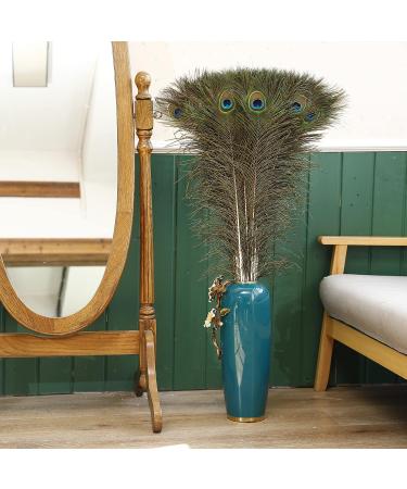 Soarer Long Peacock Feathers Bulk - 25pcs 32-35 inches for Vase, Holiday Decoration & DIY Crafts - Buy Online on SooperMarket.com