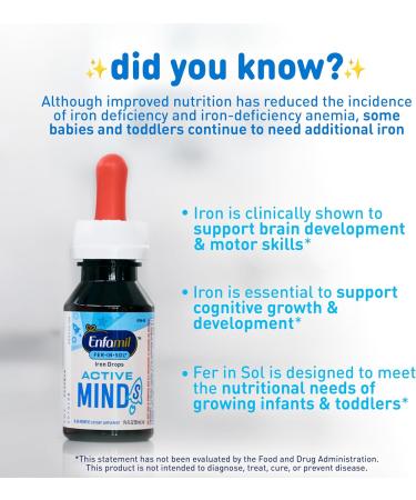 Enfamil Fer-In-Sol Iron Supplement Drops for Infants & Toddlers | Supports Brain Development | 50 mL Dropper - Buy Online Worldwide - Buy Online on SooperMarket.com