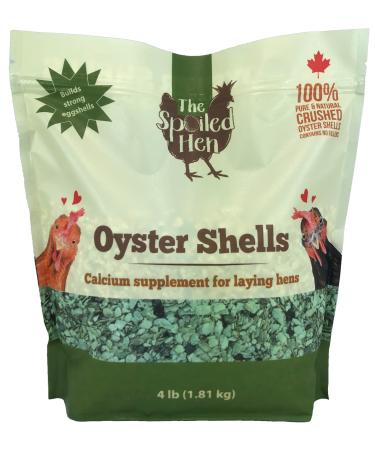 100% Pure Crushed Oyster Shell (4 lb) | Calcium Supplement for Laying Hens | Backyard Chickens | Made in Canada