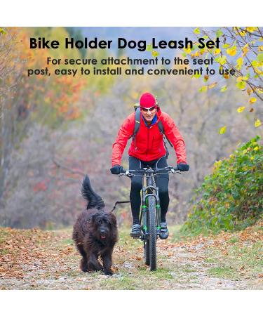 Hands-Free Dog Bicycle Leash for Training & Jogging | Ifcow Black Bike Leash for Dogs - Distance Holder & Coach - Buy Online on SooperMarket.com