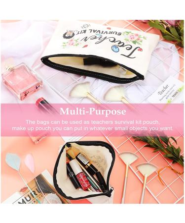 Teacher Appreciation Gift Set - 24 Piece Survival Kit, Makeup Pouch, Blessing Card Bracelet, and Cosmetic Bag for Teacher's Day - Elegant Style 9.1 x 5.9 Inch - Buy Online on SooperMarket.com