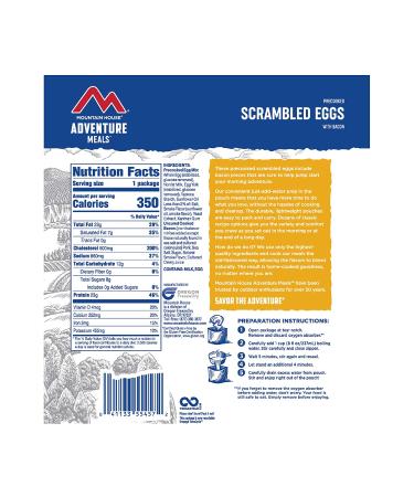Delicious Scrambled Eggs with Crispy Bacon in a Convenient Pouch - Buy Online on SooperMarket.com