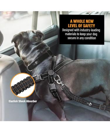 Active Pets Dog Seatbelt - Adjustable Safety Harness for Car - Durable Seat Belt for Large, Medium & Small Dogs - Orange (1 Pack) - Buy Online on SooperMarket.com