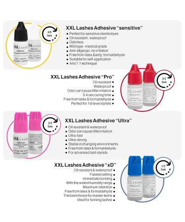 Buy Adhesive xD Oil-Resistant Eyelash Extension Glue | Waterproof Quick-Drying Vegan | 5 ml for Russian Volume & Excellent Retention - Buy Online on SooperMarket.com