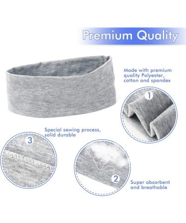 Sularpek Headband 3Pack Unisex Headbands for Women s Hair 7.5cm Stretchy Fabric Headband Breathable Hair Band for Sweat-Wicking Stretchy Head Band for Doing Workout Yoga Makeup Running - Buy Online on SooperMarket.com