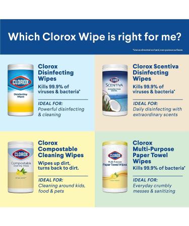 Clorox Scentiva Cleaning Wipes | Pacific Breeze & Coconut Scent | 75 Count - Buy Online on SooperMarket.com
