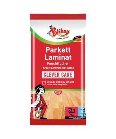 Poliboy - parquet & laminate wet wipes - Thorough quick cleaning especially for parquet and laminate floors - individually - 1x15 towels - Made in Germany parquet laminate 15 pieces (1 Pack)