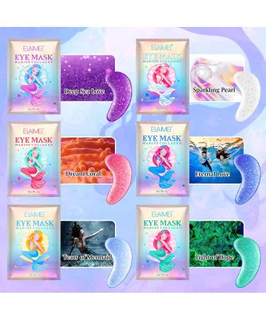 Natural Marine Collagen & Hyaluronic Acid Eye Masks - 18 Pairs Anti-Aging Pads for Dark Circles & Swollen Eyes - Buy Online on SooperMarket.com