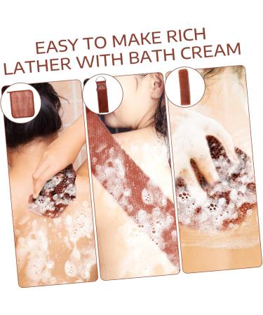 HAPINARY 1 Set Bath Towel Exfoliating Loofah Back Wash Scrubber Exfoliating African Net Towels Nylon Brown - Buy Online on SooperMarket.com