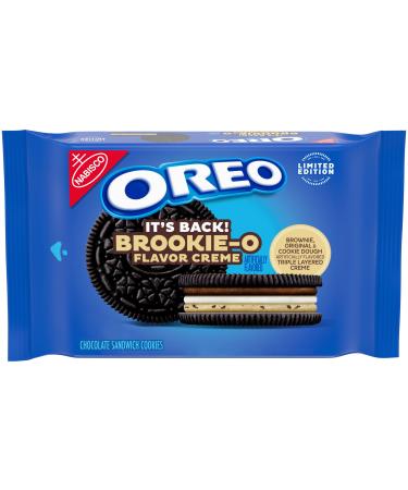 OREO Brookie-O Brownie, Original & Cookie Dough Creme Chocolate Sandwich Cookies, Limited Edition, 13.2 oz