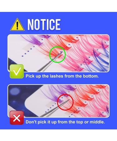 DIY Colorful Lash Clusters - 100pcs D Curl Eyelash Extensions | Wiwoseo - Buy Online on SooperMarket.com
